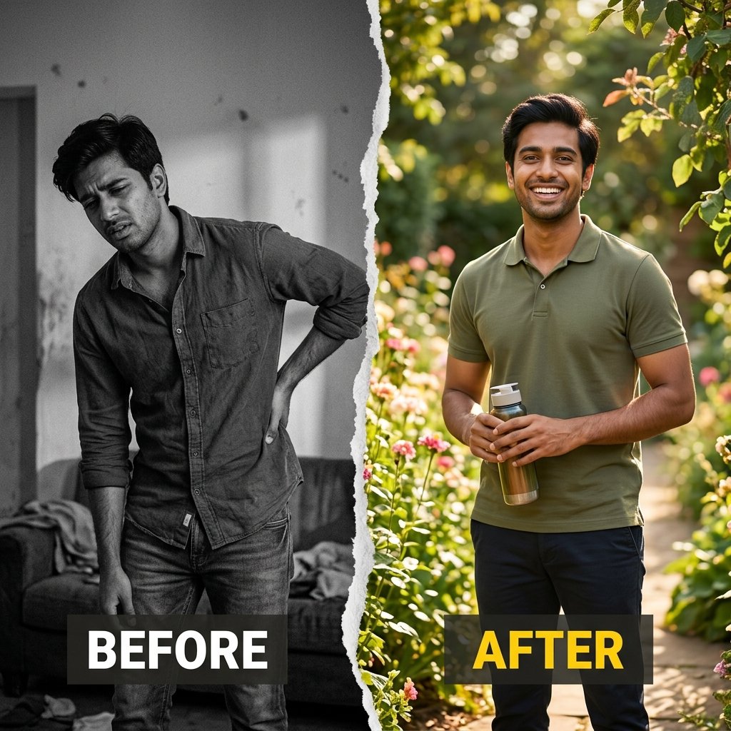 Young Man Shilajit Transformation